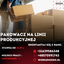 Pakowacz na linii produkcyjnej