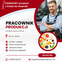 Pracownik sortowni - darmowy przejazd PL-NL